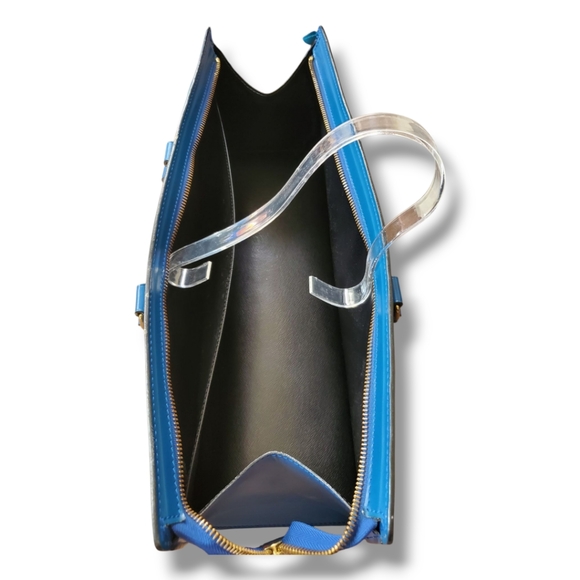 LOUIS VUITTON Toledo Blue Vintage 90s Epi Sac Triangle M52095 - Picture 11 of 13